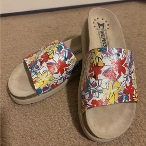 Women's Colorful Floral Platform Sandals